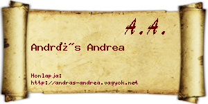 András Andrea névjegykártya