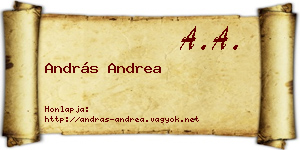 András Andrea névjegykártya